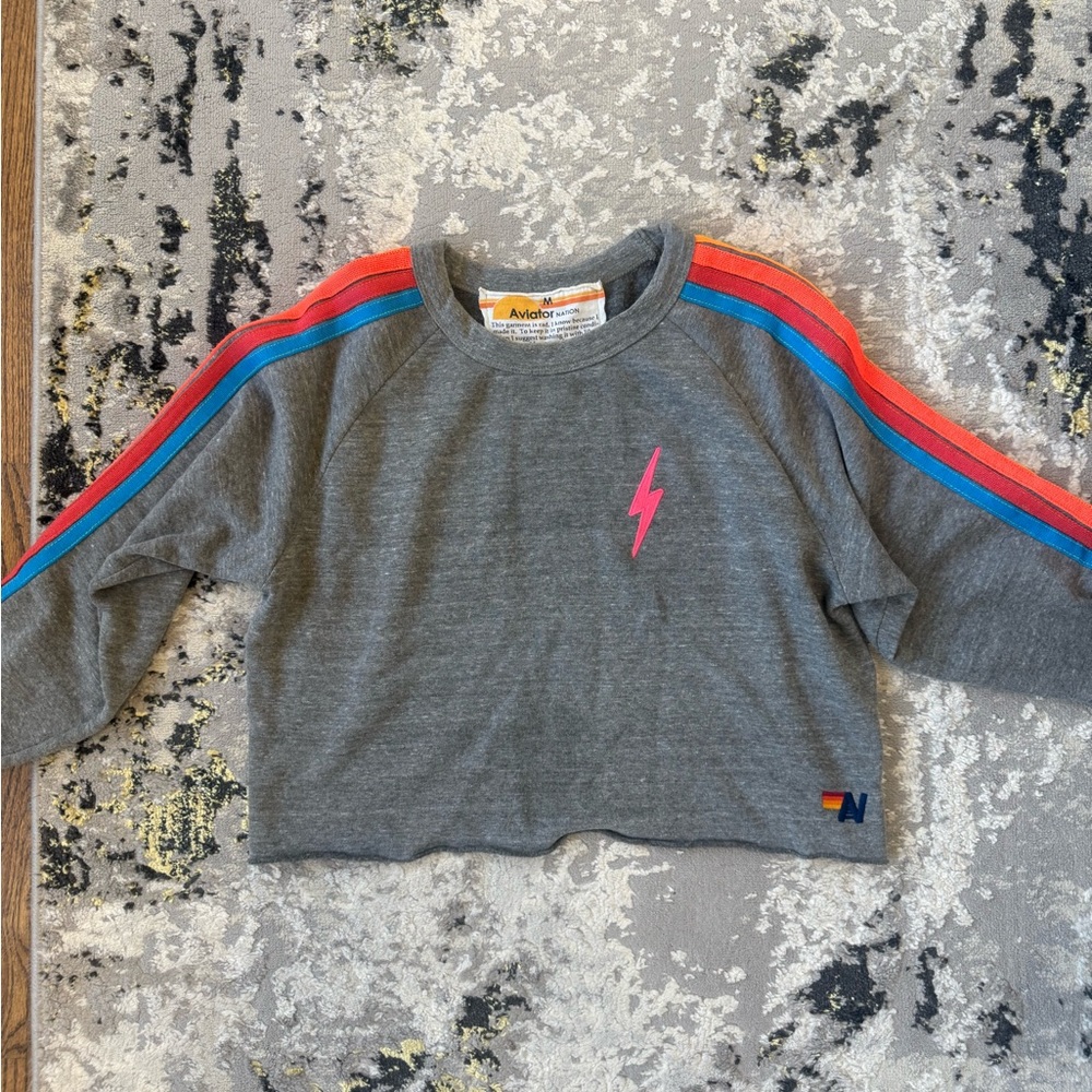 Aviator nation cropped sweatshirt